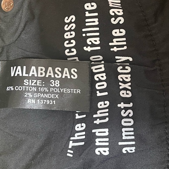 Valabasas Men's Jeans Sz 38 x 31 Black Denim Destroyed ButtonFly Ray Hem Stretch - Picture 5 of 7